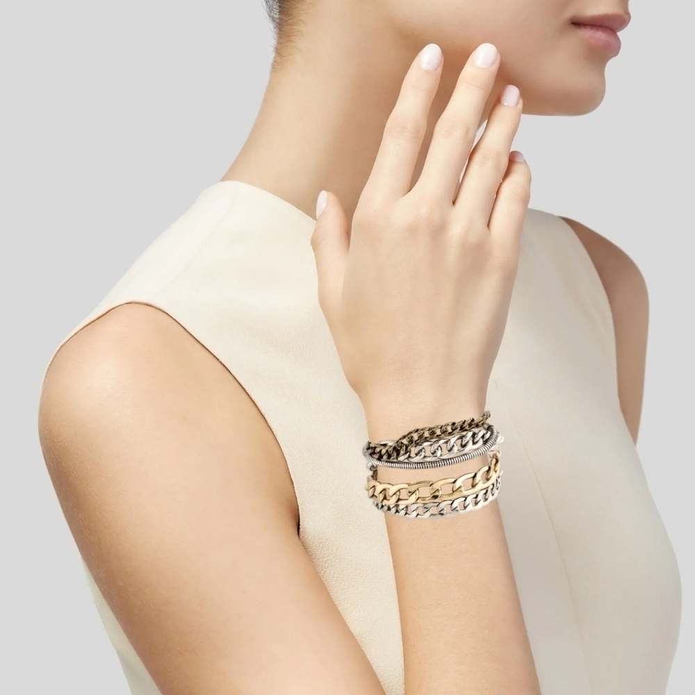 JENNY BIRD Austin multi-chain silver-tone Cuff